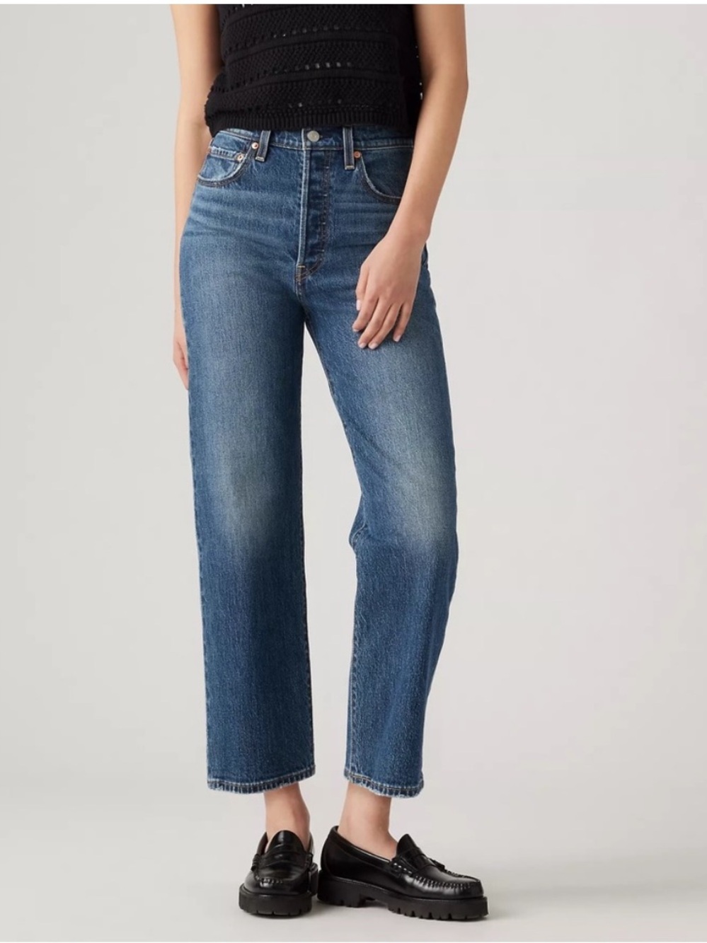 BOGO! LEVI’S Ribcage Straight Ankle Jeans On My Honor Dark Wash 27